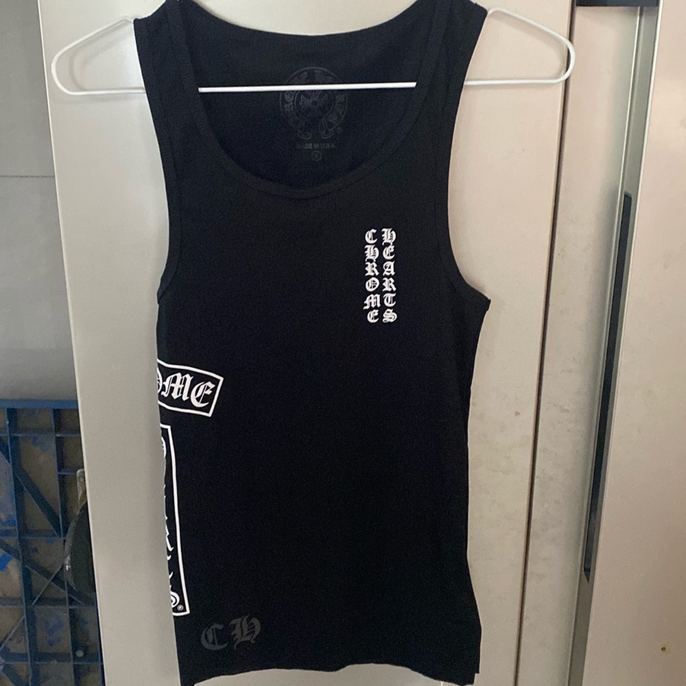 Chrome Hearts Horseshoe Black Tank Top Size S